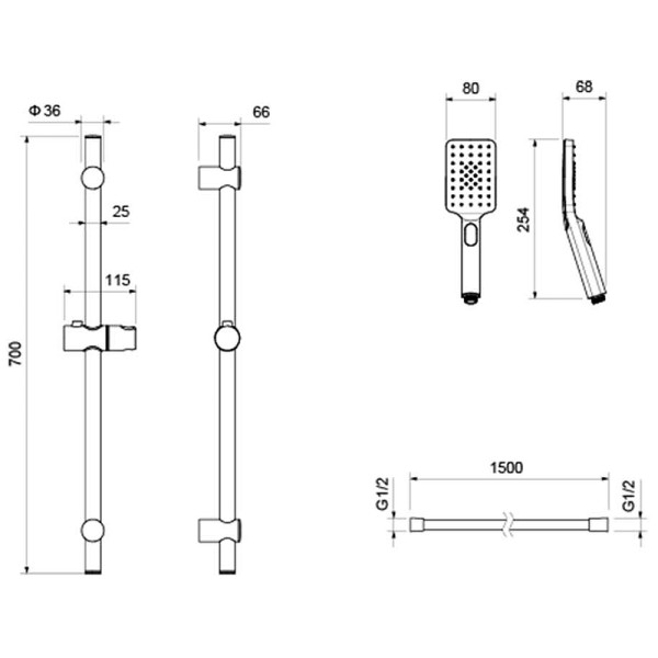 Комплект смесителей Aquatek Лира Set 3 в 1 AQ1410MB+AQ1440MB+AQ2018MB (AQ1430MB) Комплект смесителей Aquatek Лира Set 3 в 1 AQ1410MB+AQ1440MB+AQ2018MB (AQ1430MB)