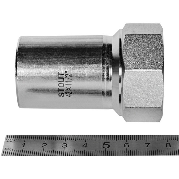 Вставка резьбовая 42х1 1/2"В Stout SSS-2023 НПр-ВР (нерж.ст., пресс) SSS-2023-042112 Вставка резьбовая 42х1 1/2"В Stout SSS-2023 НПр-ВР (нерж.ст., пресс) SSS-2023-042112