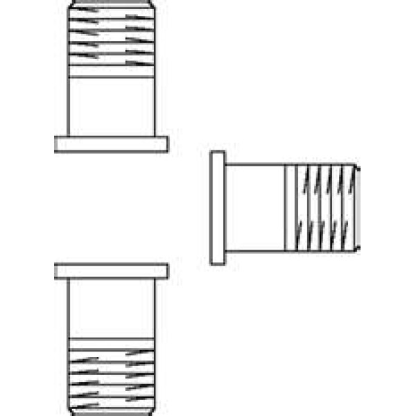Втулки резьбовые для вентиля трёхходового "Tri-D" 1" (3 шт.)