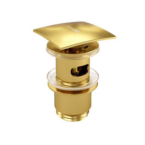 Донный клапан WasserKraft Push-up золотой (9062905)