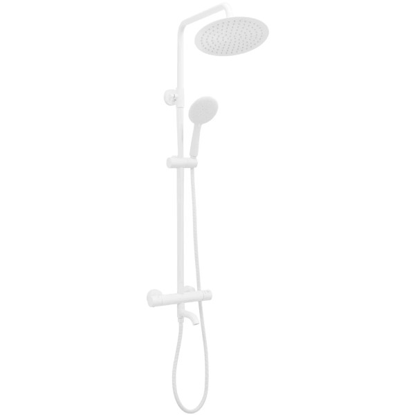 Душевая система термостат с изливом Rea Lungo White (REA-P6608)