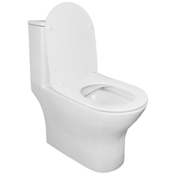 Унитаз напольный Azario Terni 350x670x760 с сиденьем с микролифтом белый (AZ-8618)