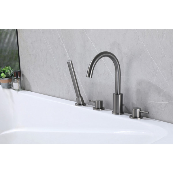 Смеситель на борт ванны Abber Wasser Kreis никель (AF8113NG) Смеситель на борт ванны Abber Wasser Kreis никель (AF8113NG)