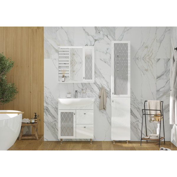 Тумба напольная Volna Milena 660x800 белая (tnMILENA70.1D.2Y-01) Тумба напольная Volna Milena 660x800 белая (tnMILENA70.1D.2Y-01)