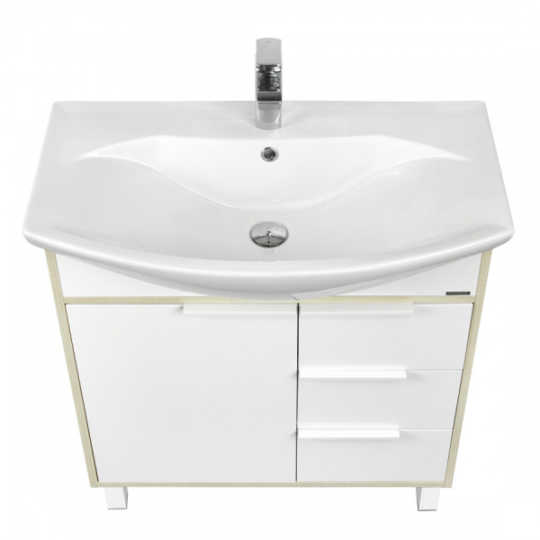 Тумба напольная Aquaton Рико 760x720x309 белый, ясень фабрик (1.A215.4.01R.IB9.0)