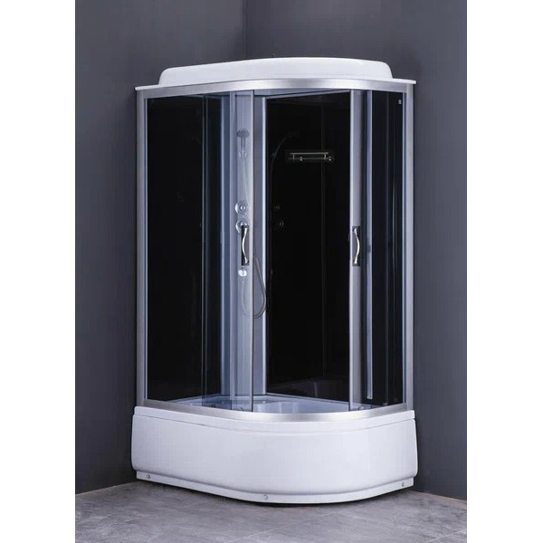 Душевая кабина Loranto Sunway 120x80 стекло тонированное, профиль белый (CS-66120L G 120*80*215)