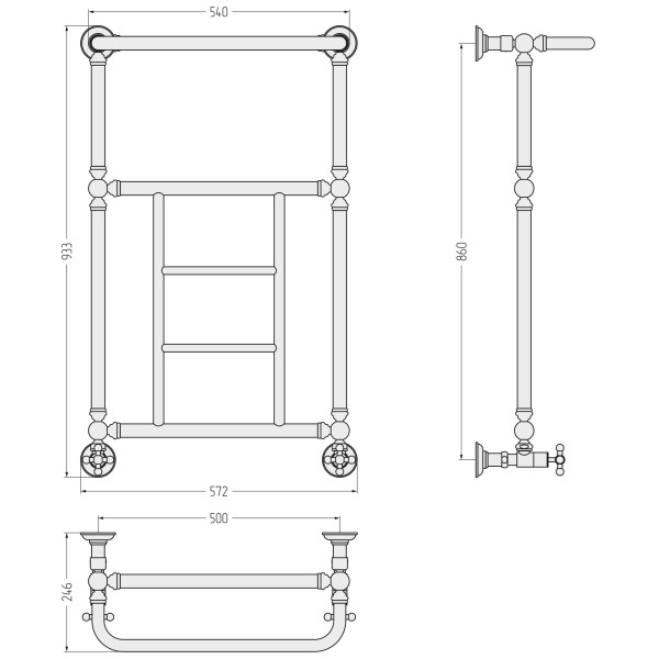 Полотенцесушитель водяной Сунержа Ренессанс 860x500 матовый черный (31-0282-8650) Полотенцесушитель водяной Сунержа Ренессанс 860x500 матовый черный (31-0282-8650)