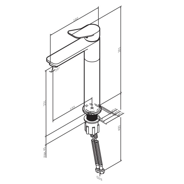 Смеситель для раковины AM.PM X-Joy розовое золото (F85A92044)