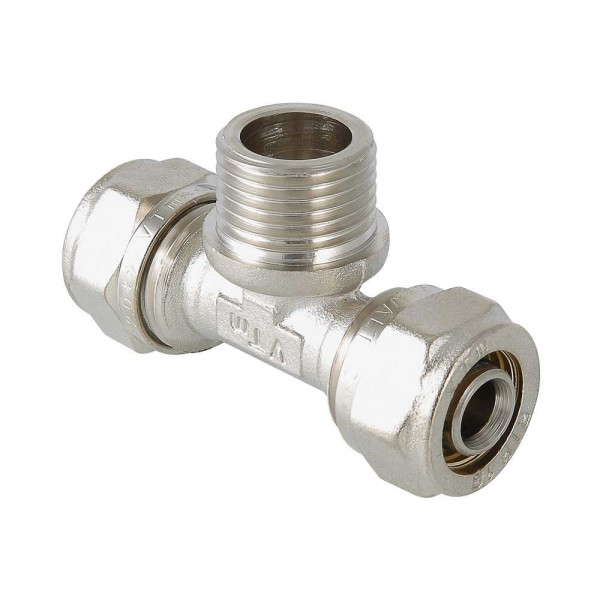 Тройник 20*1/2"Н*20 Valtec (обжим) (VTm.333.N.200420) Тройник 20*1/2"Н*20 Valtec (обжим) (VTm.333.N.200420)