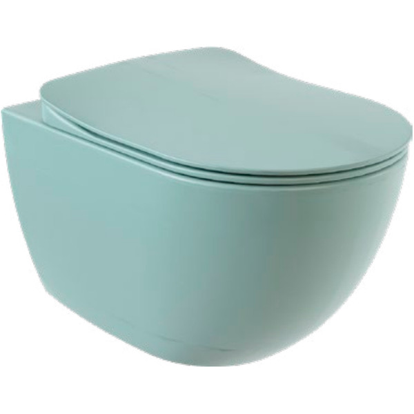 Унитаз подвесной Creavit Free 35,5x51x35 зеленый нил (FE322-11NY00E-0000)