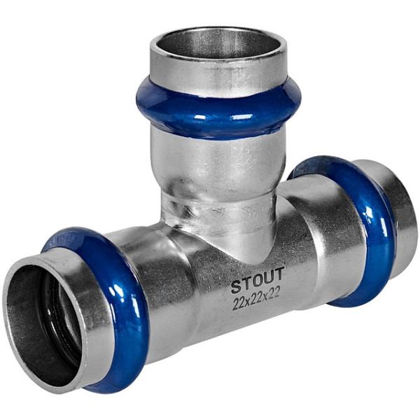 Тройник 22 Stout SSS-2013 ВПр (нерж.ст., пресс) SSS-2013-000022 Тройник 22 Stout SSS-2013 ВПр (нерж.ст., пресс) SSS-2013-000022