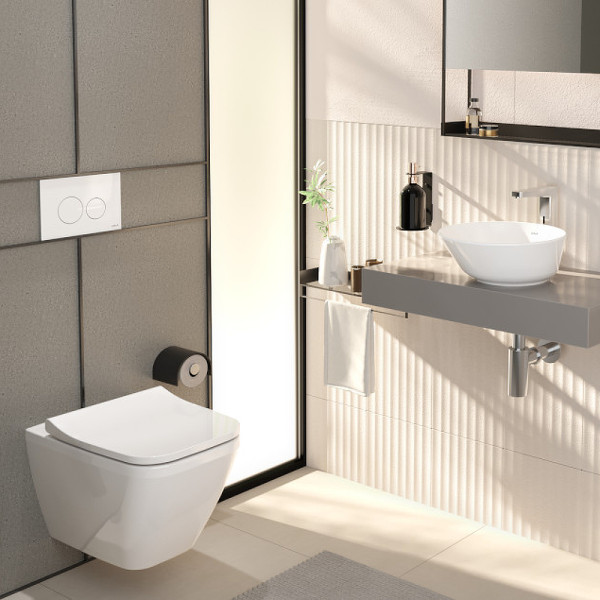 Раковина накладаная Vitra Geo 38 см белая (7421B003-0016) Раковина накладаная Vitra Geo 38 см белая (7421B003-0016)