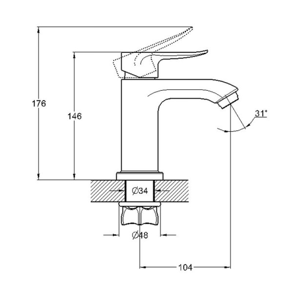 Смеситель для раковины G.lauf хром (GOB1-A134) Смеситель для раковины G.lauf хром (GOB1-A134)