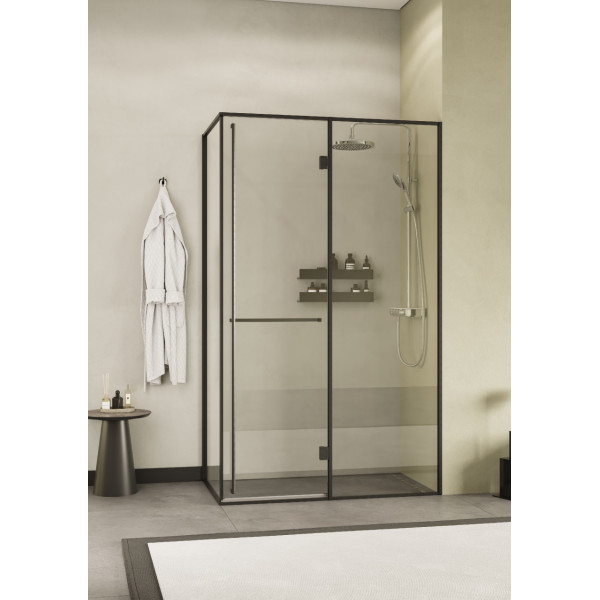 Душевая дверь Roca Apex 120x90x200  R стекло прозрачное, профиль оружейная сталь (Z.RU93.0.789.9)