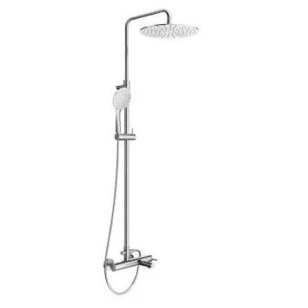 Душевая система Cezares leaf с изливом с ручным душем, верхний душем 230 мм, хром (LEAF-CVDA-30-L-01)