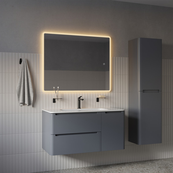 Зеркало с подсветкой 3 в 1 два навеса 100/80 см Uniq Iddis (UNI1080i98)