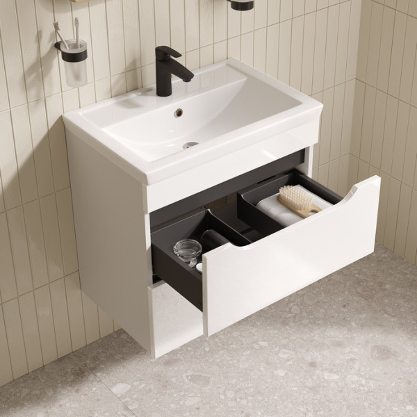 Тумба подвесная Iddis Ray 60 см белый подходит умыв. 4076000i28 (RAY60W0i95)