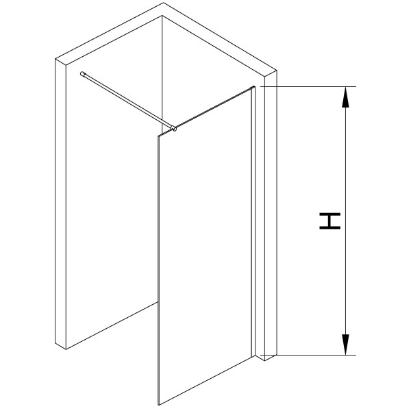 Душевая перегородка RGW WA-002 800*1950 стекло прозрачное, профиль хром (35100208-11)
