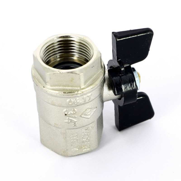 Кран Bugatti 3/4" ВВ шаровый New Jersey 912 (черная бабочка) (09120005)