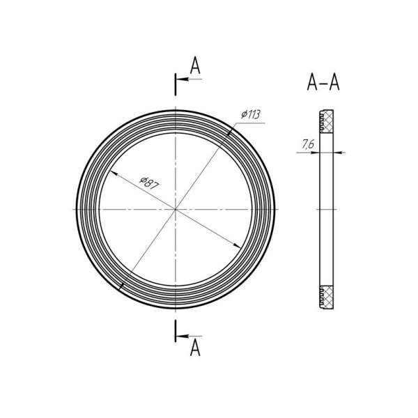 Прокладка под горловину 3 1/2"*40 АНИ (ребристая) АНИ пласт (M085)