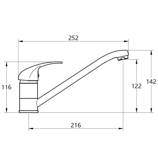 Смеситель для кухни Voda Drop хром (DP05) Смеситель для кухни Voda Drop хром (DP05)