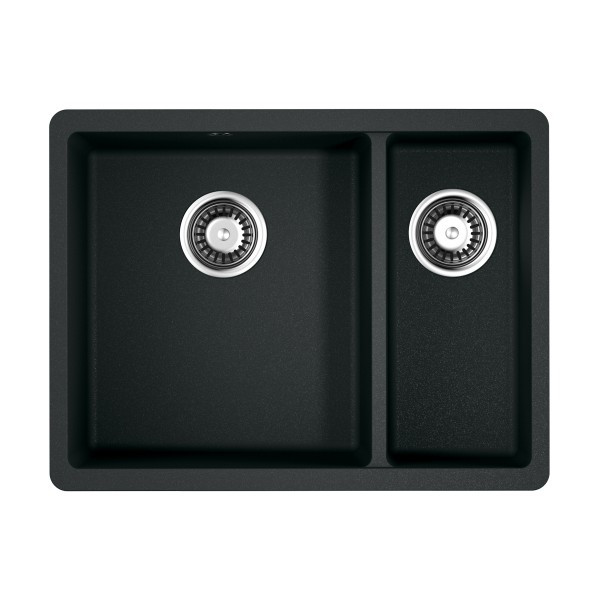 Мойка для кухни врезная Omoikiri Kata 55-2-U-BL 540х420 черный (4993389) Мойка для кухни врезная Omoikiri Kata 55-2-U-BL 540х420 черный (4993389)
