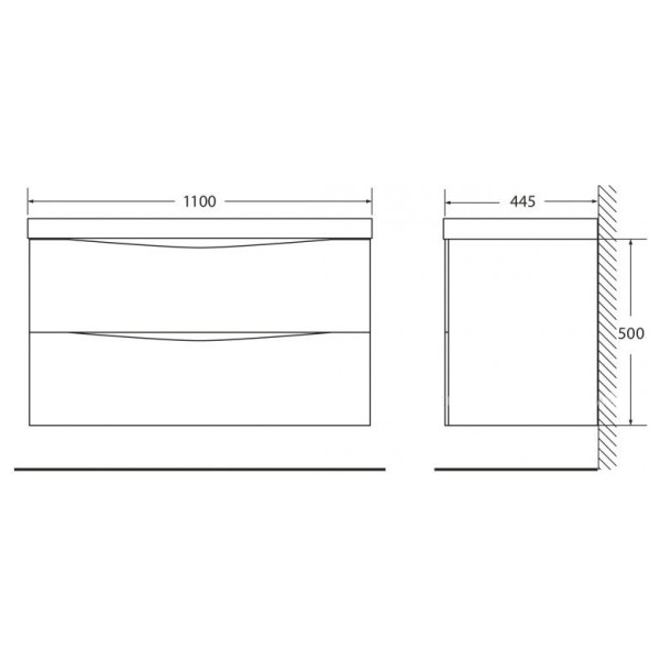 Тумба подвесная BelBagno Marino 110 Rovere Grigio (MARINO-1100-2C-SO-RG-P) Тумба подвесная BelBagno Marino 110 Rovere Grigio (MARINO-1100-2C-SO-RG-P)
