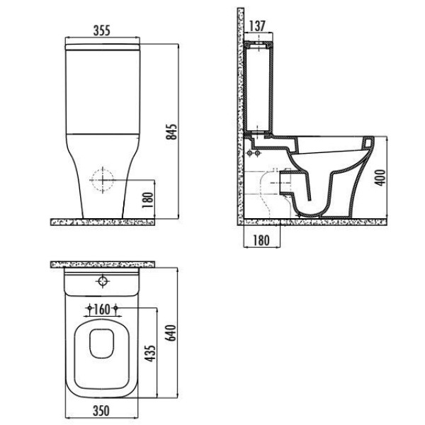 Бачок для унитаза Creavit Lidya белый (LY410-00CB00E-0000)