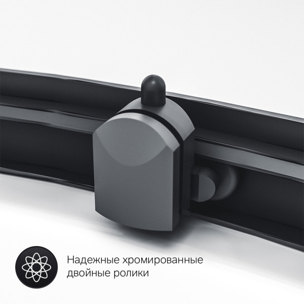 Душевой уголок AM.PM Gem S 80x100x200 стекло прозрачное, профиль черный матовый (W93G-404-100280-BT)