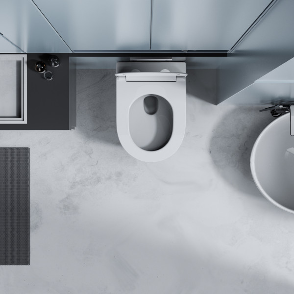 Унитаз подвесной Abber Ultra с ультратонким ободком белый (AC1302)