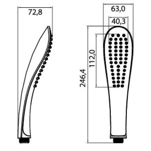 Лейка душевая Iddis 020 белая (0201F00I18)