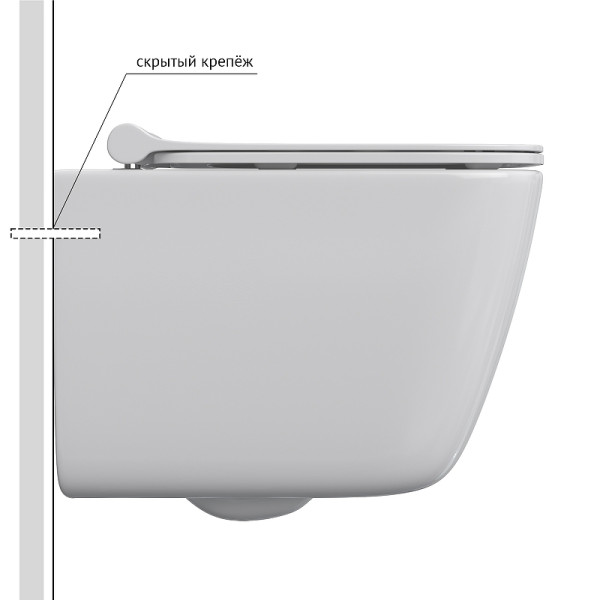 Унитаз подвесной Berges Quatrro S 490х350х365 белый (082149) Унитаз подвесной Berges Quatrro S 490х350х365 белый (082149)
