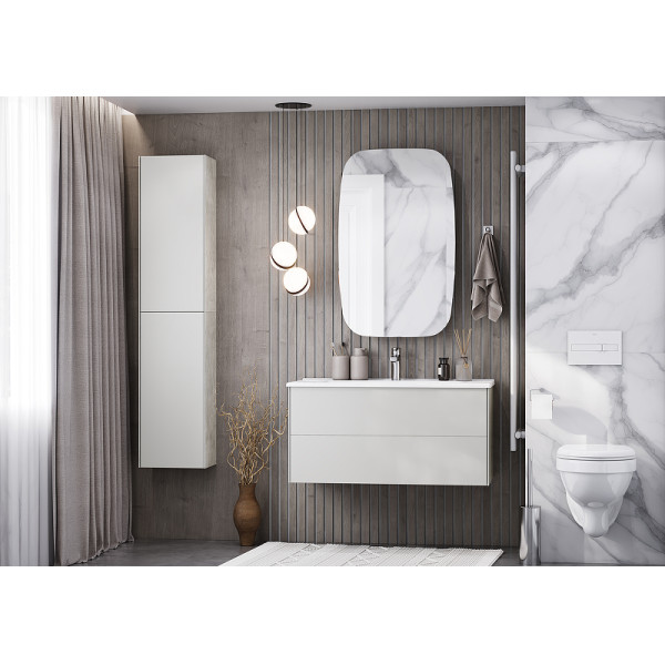 Шкаф подвесной Aquaton Сохо Слэйт/Галька серая (1A258403AJ9A0)