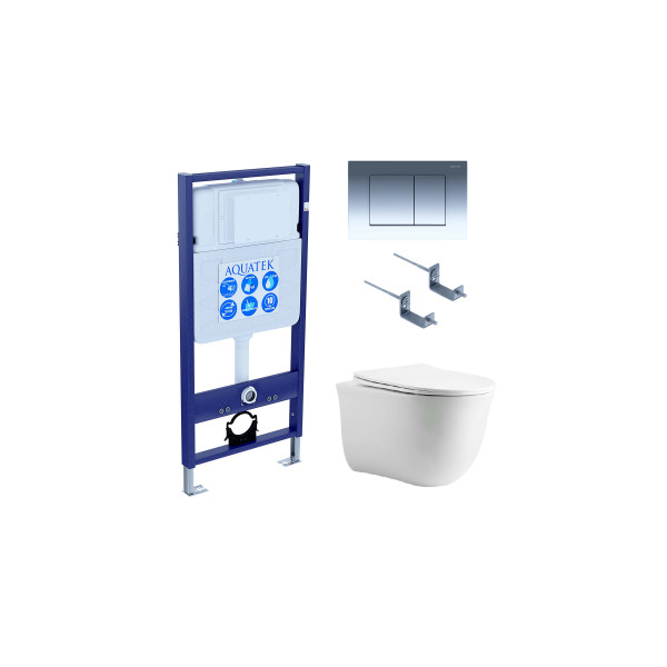 Комплект инсталляция с унитазом Aquatek Классик с клавишей смыва хром глянцевый (SET AQUATEK КЛАССИК cm-010 4в1) Комплект инсталляция с унитазом Aquatek Классик с клавишей смыва хром глянцевый (SET AQUATEK КЛАССИК cm-010 4в1)