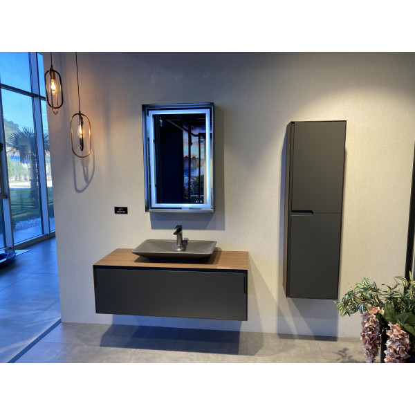 Зеркало с подсветкой Orka Craft 600x900x100 антрацит матовый (3000325)