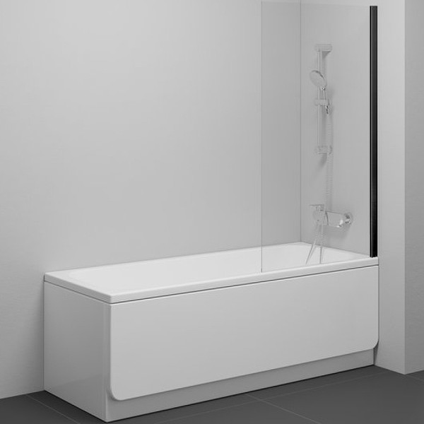Душевая шторка Azario Merrit 80x140 стекло прозрачное, профиль черный (AZ-NF6310-1 80 BLACK)