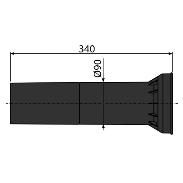 Удлинительная часть для стока воды к унитазу для люд.огр.возм. AlcaPLAST (M148)