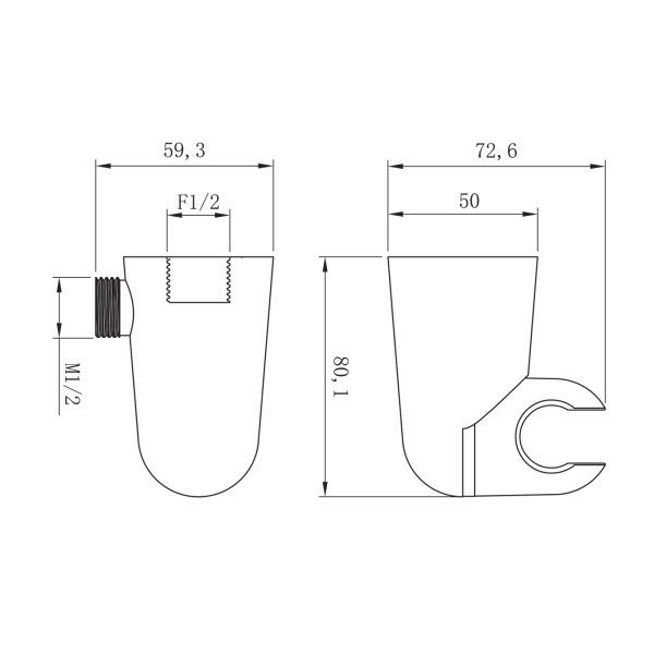 Крепление настенное Lemark фиксированное для лейки (LM8099C)