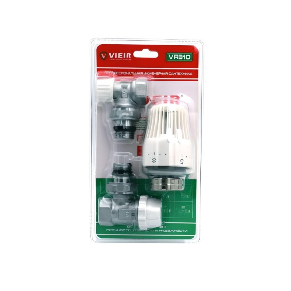 Комплект термостатический угловой 1/2" Vieir VR (3 в 1 ) (VR310)