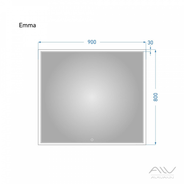 Зеркало с подсветкой Alavann Emma 90