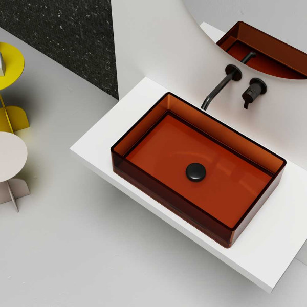 Раковина накладная ABBER Kristall 60x40 коричневая (AT2803Opal) Раковина накладная ABBER Kristall 60x40 коричневая (AT2803Opal)