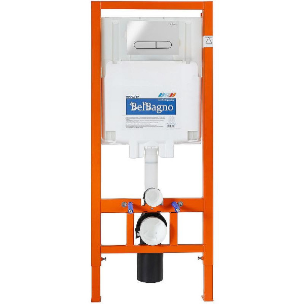 Инсталляция для унитаза с клавишей BelBagno хром (BB002-80/BB005-PR-CHROME)