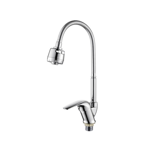 Смеситель для кухни Ledeme хром, гибкий излив (L4331)
