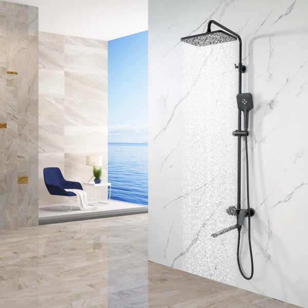 Душевая система Aquatek Ника черный матовый (AQ2840MB)