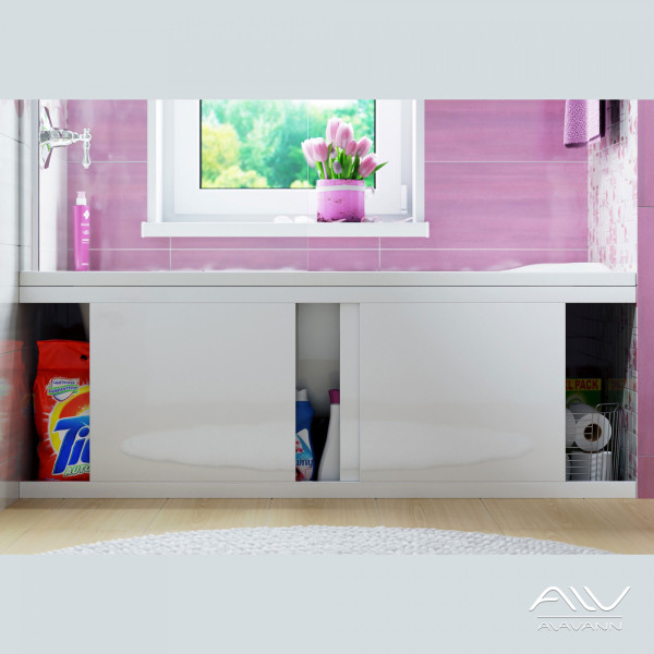 Экран фронтальный для ванны Alavann Crystal 1,7 белый Экран фронтальный для ванны Alavann Crystal 1,7 белый