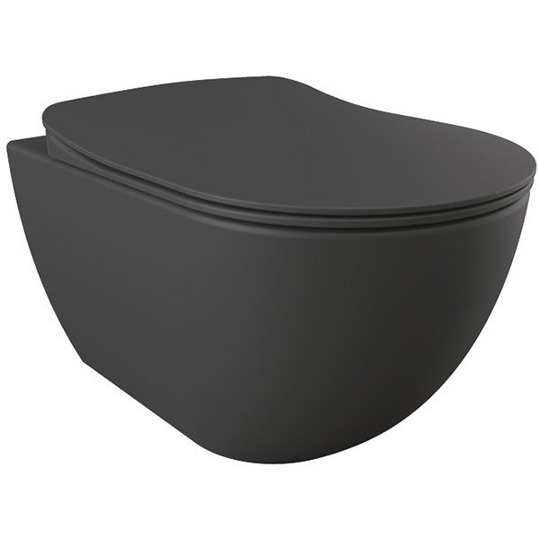 Унитаз подвесной Creavit Free Базальт, безободковый (FE322-11BM00E-0000)