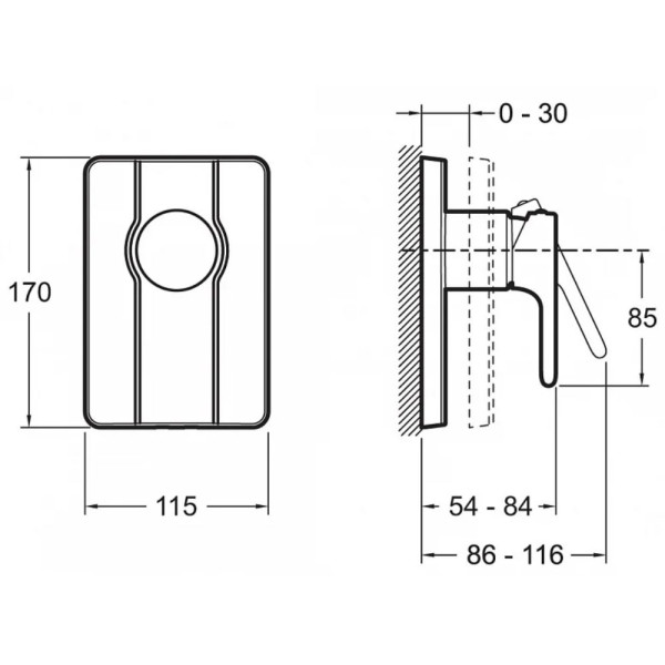 Смеситель для душа Jacob Delafon Singulier хром (E98708-CP)