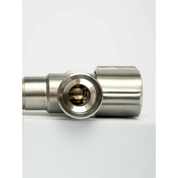 Кран проходной 1/2"х3/4"х3/4" НН Monoflex (нерж.сталь, керамический картридж) (Н02947)