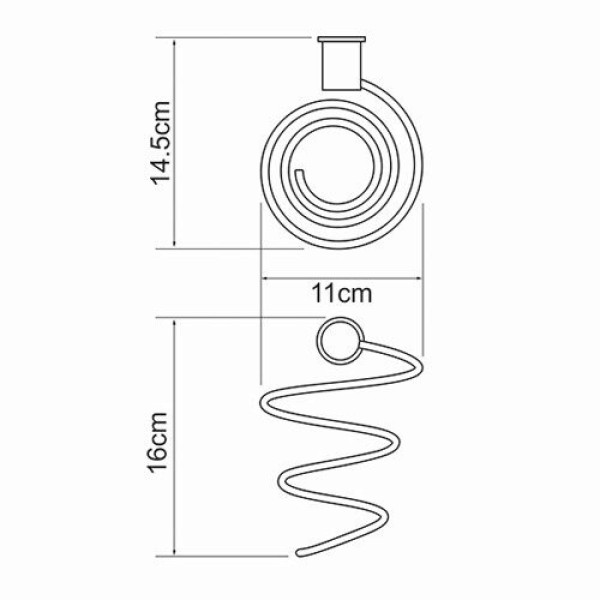 Держатель фена WasserKraft черный (K-1080W)