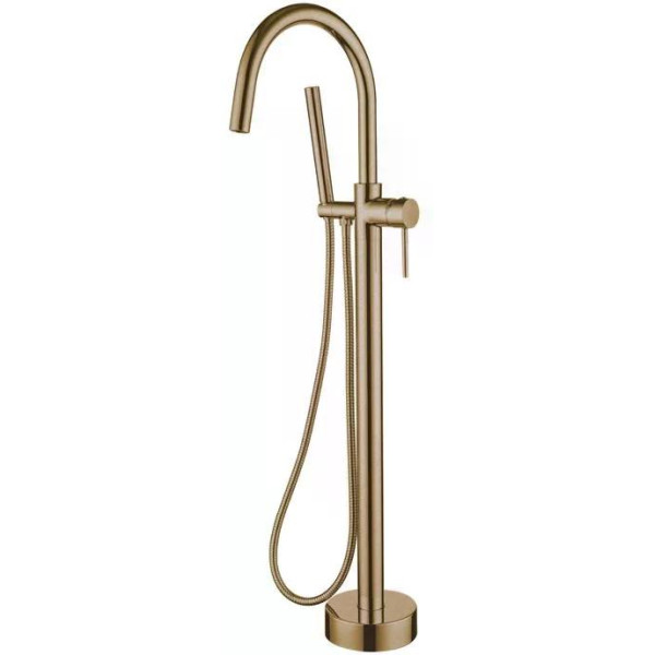Смеситель напольный Boheme Uno бронзовый с душевым комплектом (469-BR)